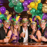 Mardi Gras Balloon Garland Kit: Purple, Green, Gold Confetti Arch