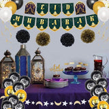 40 Pcs Eid Mubarak Latex Balloons Gold Black 12 Inch Ramadan Party Decor