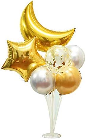 10 Pcs 20 Inch Gold Moon Foil Balloons Birthday Wedding Ramadan Party Decor