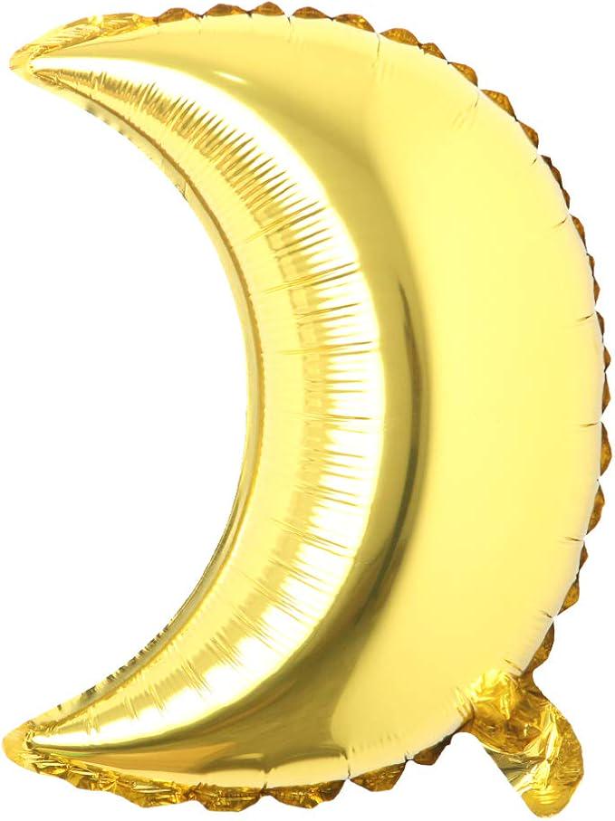 18 Inch Moon Gold Foil Balloons Eid Al Fitr Birthday Wedding Party Decor