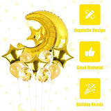 Gold Moon and Star Balloon Set: Celestial Party Decor