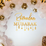 Ramadan Mubarak Decal Sign Balloon Arch Eid Moon Star Muslim Party Decor