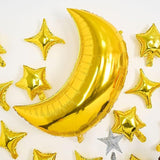 Moon and Star Gold Foil Balloons Large Foil Stars Baby Shower Wedding Party Decor