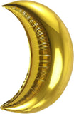 12PCS 18 Inch Moon Foil Mylar Balloons Gold Baby Shower Wedding Party Decor
