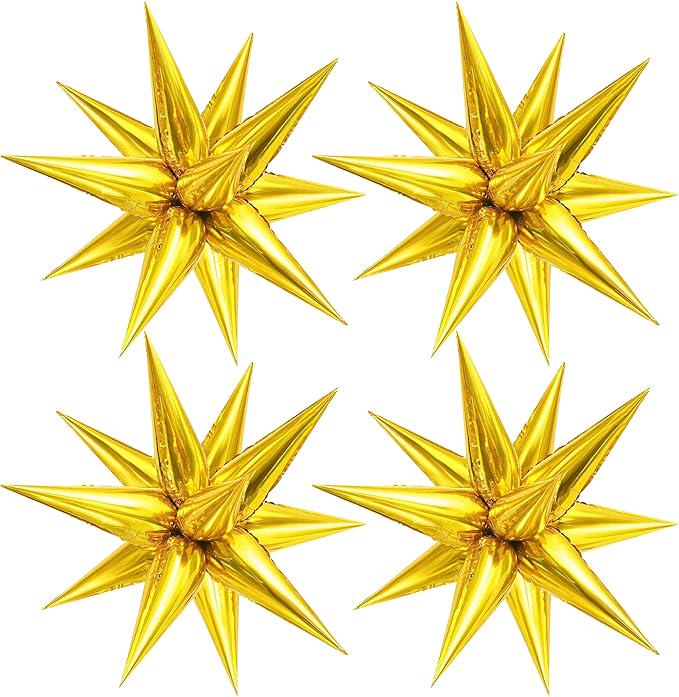 50PCS Large Gold Star Balloons 20 Inch Birthday Graduation Baby Shower Decor