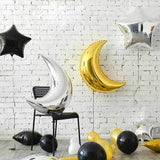 6PCS 36 Inch Silver Moon Foil Balloons Birthday Wedding Party Decor