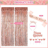 67Pcs Rose Gold Retirement Party Decorations Banner Balloons Cake Toppers