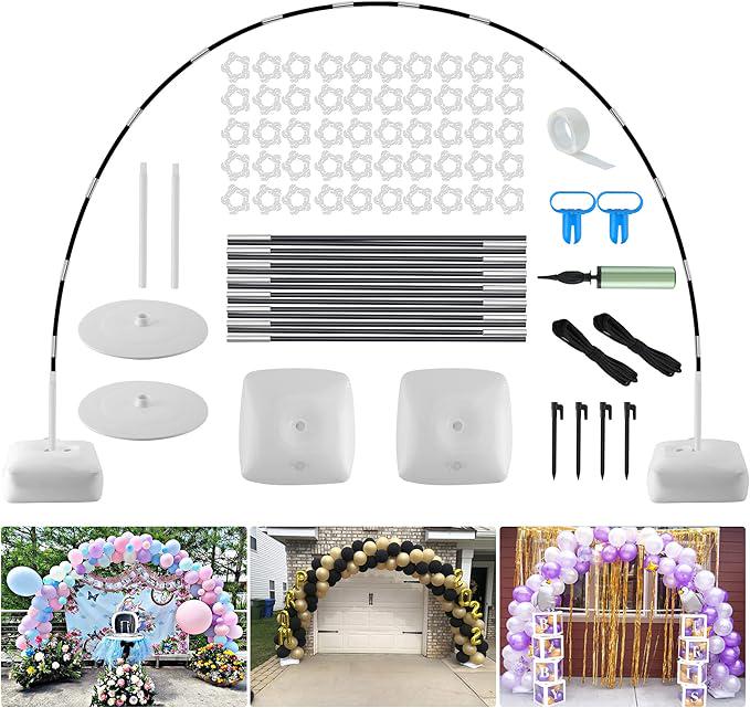 Adjustable Balloon Arch Stand 10ft Wide 9ft Tall Heavy Base Party Kit