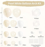 210PCS Pearl Balloon Arch Kit White Clear Balloons for Wedding Birthday Party Decor