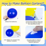 Royal Blue & Yellow Balloon Arch Kit: Party Garland Decor
