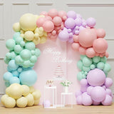 Pastel Balloon Arch Garland Kit Rainbow Balloons Pink Yellow Blue Purple for Party