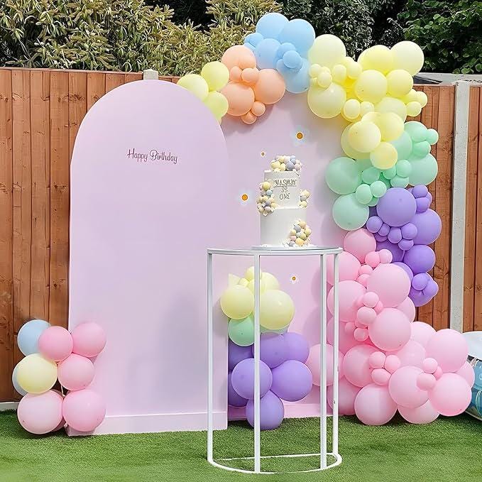 Pastel Balloon Arch Garland Kit Rainbow Balloons Pink Yellow Blue Purple for Party