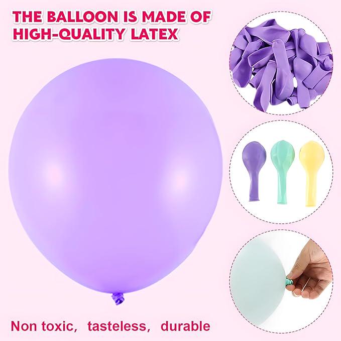 Pastel Balloon Arch Garland Kit Rainbow Balloons Pink Yellow Blue Purple for Party