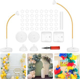 Bendable Balloon Arch Stand Kit: 8.2ft Gold Half Arch with Water Bag