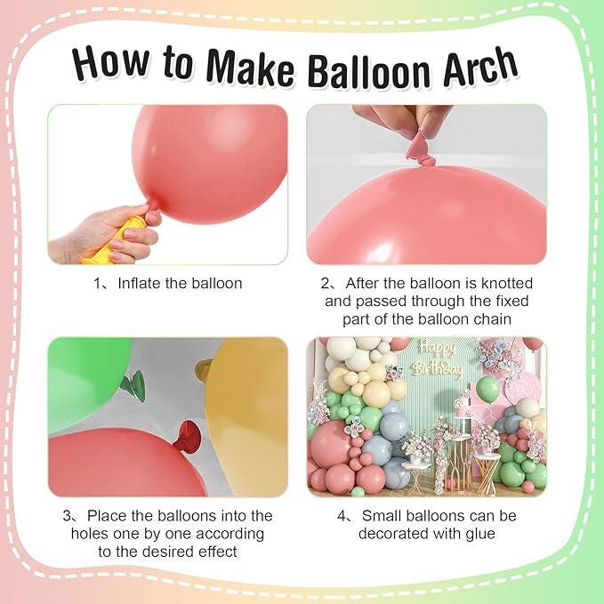 Dusty Pink Green Blue Balloon Arch Kit Boho Baby Shower Wedding Party