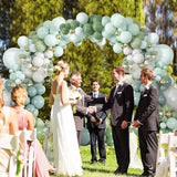 137pcs Dusty Blue Sage Green Balloon Garland Kit Pastel Baby Shower Party