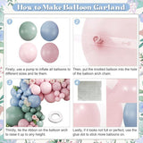124pcs Pink Blue Green Balloon Arch Kit Pastel Baby Shower Birthday Party