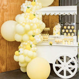 127pcs Pastel Yellow Balloon Arch Kit Small Mini Baby Shower Birthday Party