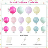 124pcs Wildflower Balloon Arch Kit Pastel Baby Shower Birthday Party