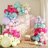 124pcs Wildflower Balloon Arch Kit Pastel Baby Shower Birthday Party