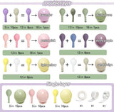 Purple Green Pink Balloon Arch Double Stuffed Pastel Baby Shower Wedding Party