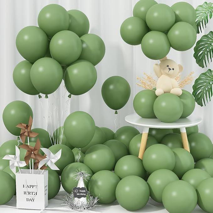 60pcs Sage Green Mini Balloons 5 Inch Matte Baby Shower Birthday Party