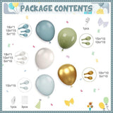 Dusty Blue Green Balloon Garland Kit Slate Sage Gold Baby Shower Birthday Party