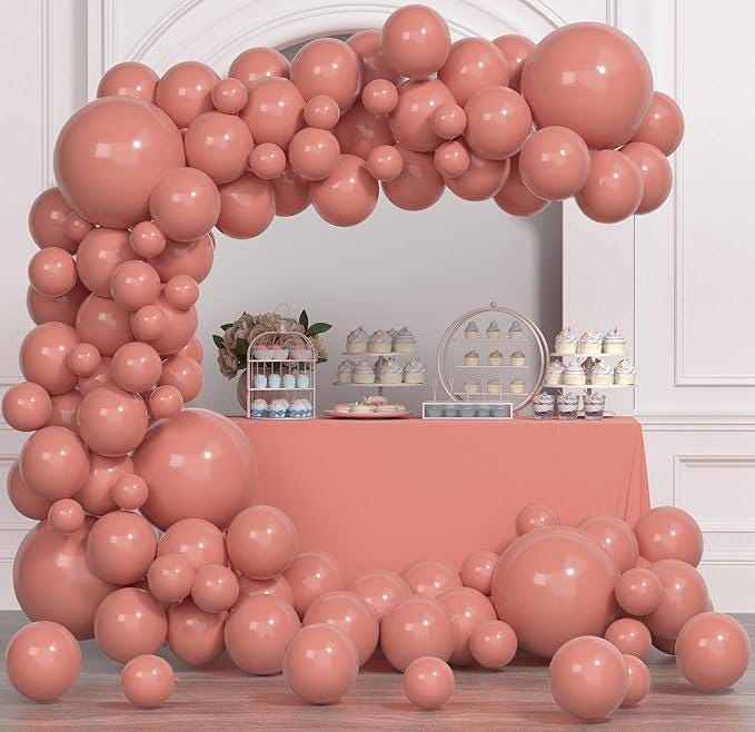 100pcs Dusty Pink Balloon Arch Kit Different Sizes Baby Shower Birthday Party
