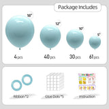 135pcs Dusty Blue Balloon Arch Kit Different Sizes Baby Shower Birthday Party
