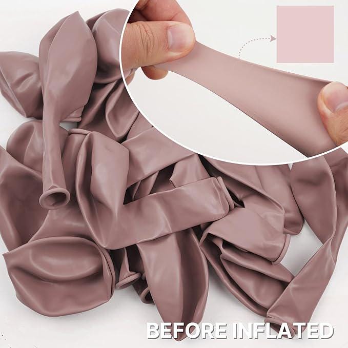 Dusty Pink Balloon Set 140pcs Mixed Sizes for Birthday Baby Shower Party Decor
