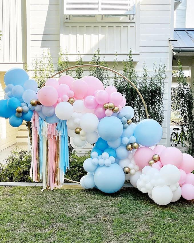 Pink Blue Balloon Garland Kit 124pcs for Birthday Baby Shower Gender Reveal Party