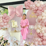 Dusty Pink Balloon Arch Kit 116pcs Pearl Pink White Baby Shower Birthday Party
