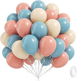 Gender Reveal Balloon Set 60pcs Dusty Pink Blue White Baby Shower Party