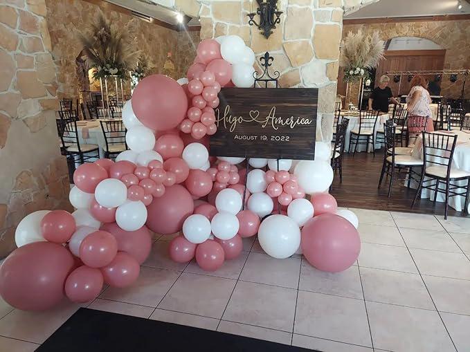 Dusty Pink Balloon Arch Kit 85pcs Vintage Matte Baby Shower Birthday Party