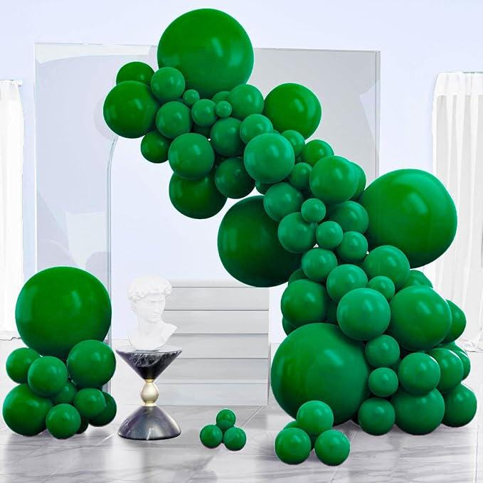 Dark Green Balloons 130pcs Mixed Sizes Forest Balloon Arch Kit Party Decor