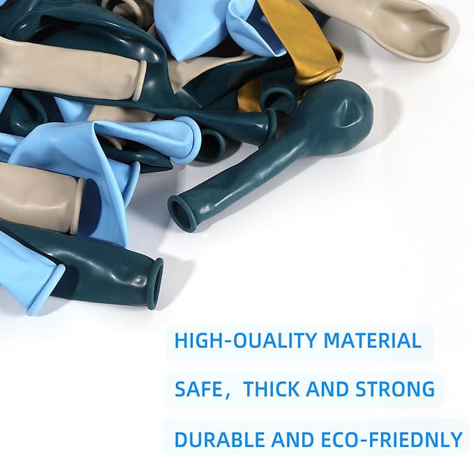 Dusty Blue Balloon Arch Kit 167pcs Pastel Blue White Gold Party Decor