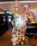 Sage Green Pink Balloon Arch Kit 200pcs Mixed Sizes Party Decor
