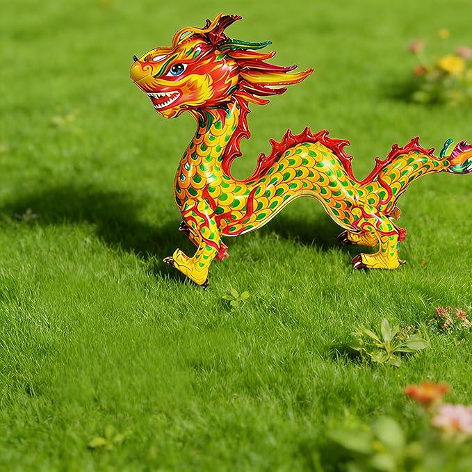 2026 Chinese Vietnamese New Year Foil Balloons Dragon Pattern Zodiac Horse Party Decor