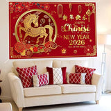 2026 Year of the Horse Banner: Chinese Lunar New Year Decor
