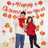 2026 Chinese New Year Banner with Swirl Hanging Decor Year of the Horse Party Supplies