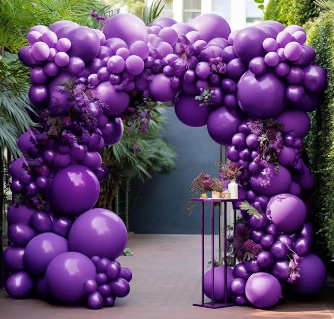 Dark Purple Double Stuffed Lavender Balloon Garland Arch Kit Party Decorations