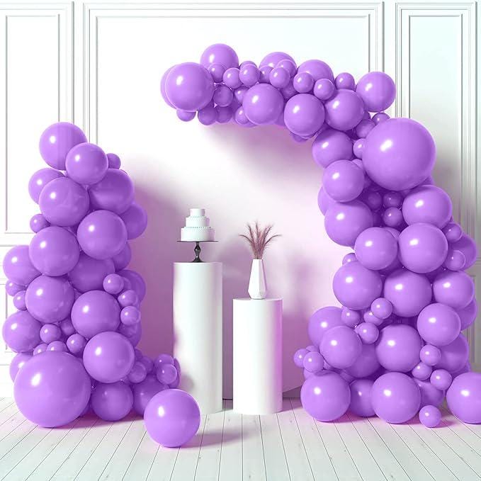 Purple Balloon Arch Kit Light Lavender Garland for Birthday Wedding Baby Shower Decor
