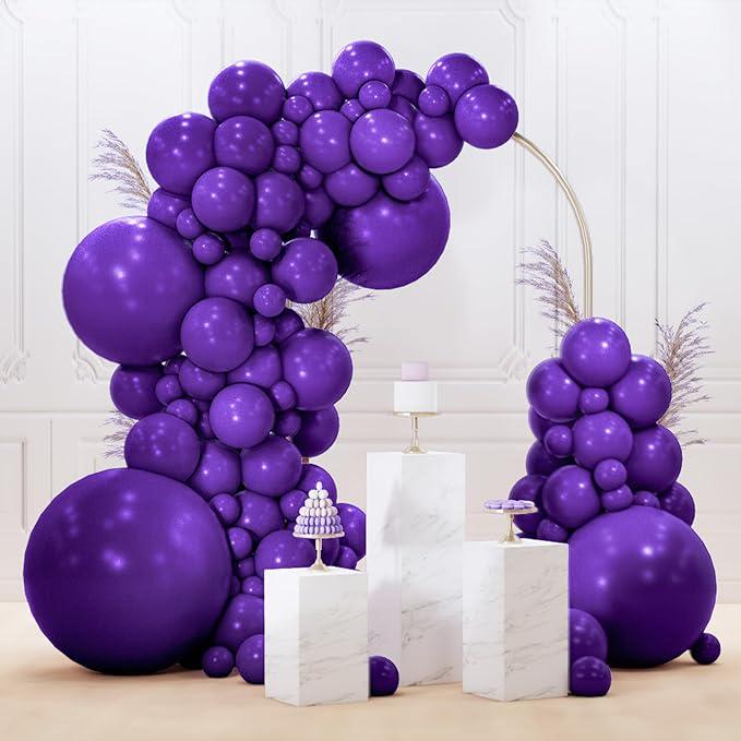 Dark Purple Balloon Arch Kit: 99pcs Latex Party Decorations