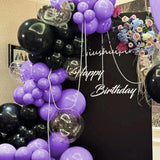 Purple & Black Balloon Garland Kit: 151 Piece Party Decorations
