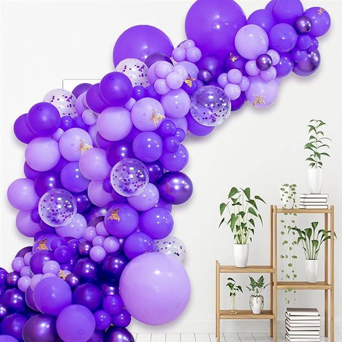 Purple Balloon Arch Kit 111pcs Mixed Sizes 18 12 5 Inch Party Decorations