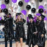 Purple Black Silver Balloon Garland Arch Kit 121PCS for Wedding Birthday Graduation Party