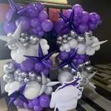 Purple Star Balloons 12PCS Large Foil Firework Shape for Wedding Graduation Birthday Halloween Party