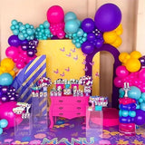 Colorful Balloon Garland Kit: Hot Pink, Teal, Purple, & Yellow