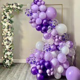 Purple Balloons 55PCS Lavender White Metallic Confetti Pearl for Birthday Baby Shower Wedding Party