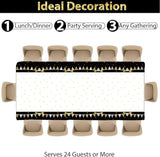 Happy Retirement Party Supplies Black Gold Plates Napkins Tablecloth Set for Men Women